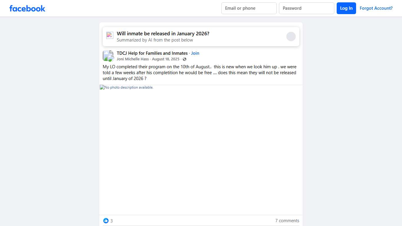 TDCJ Help for Families and Inmates | My LO completed their program on the 10th of August. | Facebook